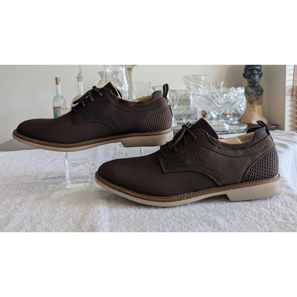 Mark Nason Clubman Westside Oxford 13 Chocolate Brown Knit Leather